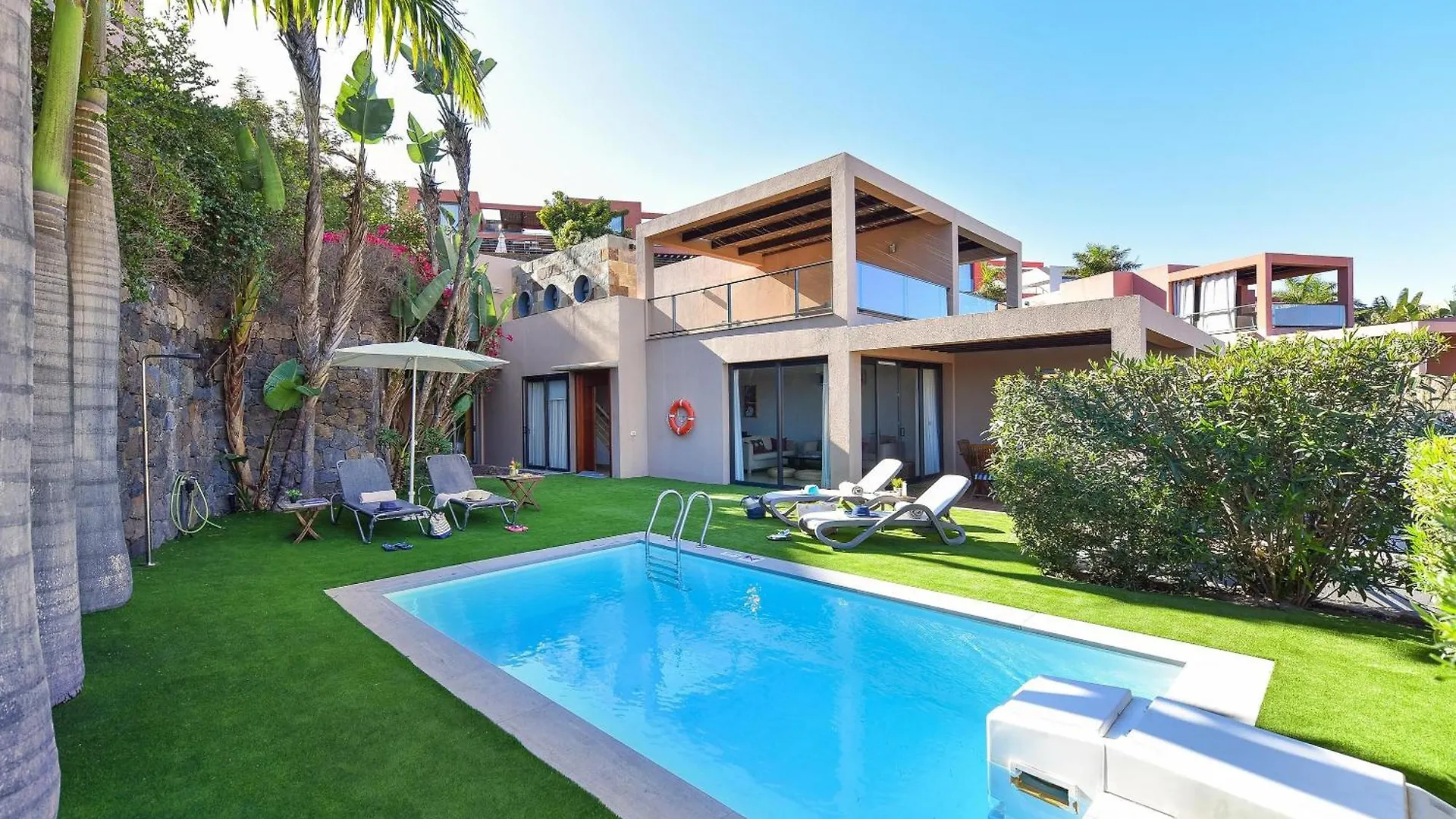 Villa Salobre Terraza Dos Luxury Retreat In Gran Canaria Private Outdoor Heatable Pool Bbq Facilities Shaded Outdoor Dining Area Salobre,